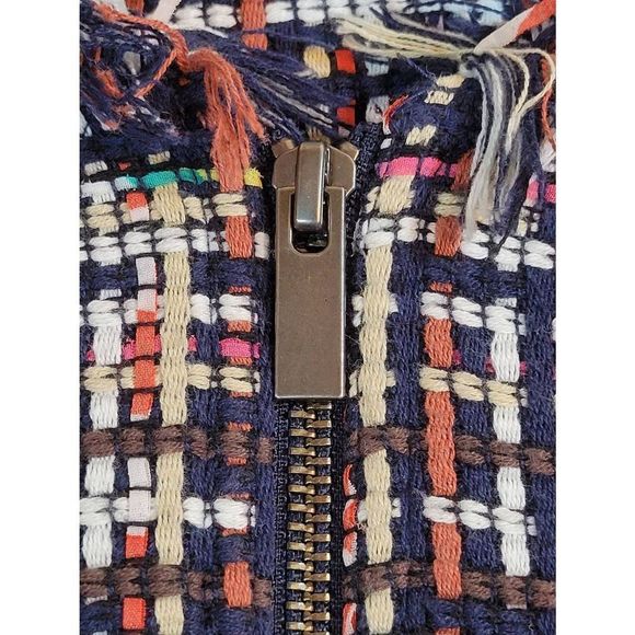 Halogen Women's Long Sleeves Zipped Up Plaid Tweed Multicolor Jacket Size S - Picture 5 of 13